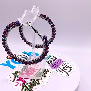 Hoop earrings wrapped